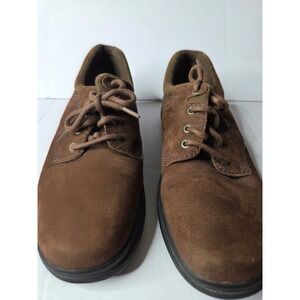 Cobbie Cuddlers Womens Brown Suede Lace Up Oxford Shoes 7.5 W Wide Comfort 5174